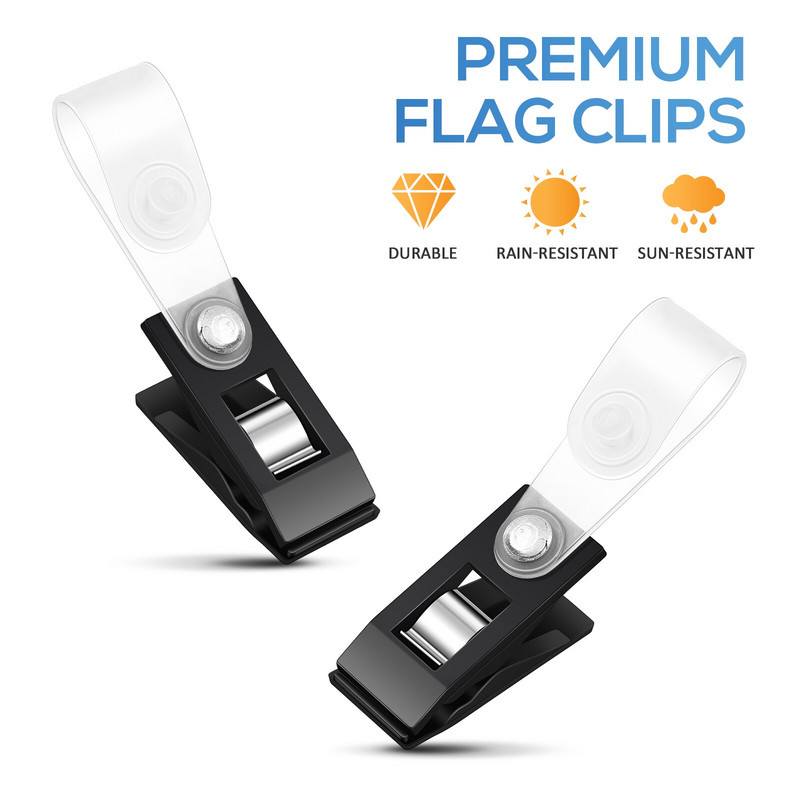 Vėliavos spaustukai Garden Anti Windyard laikiklio laikiklio spaustukas, vėliavos stiebas Vėliavos stovas Guminiai priedai Svoriai Valčių laikikliai Kamščiai