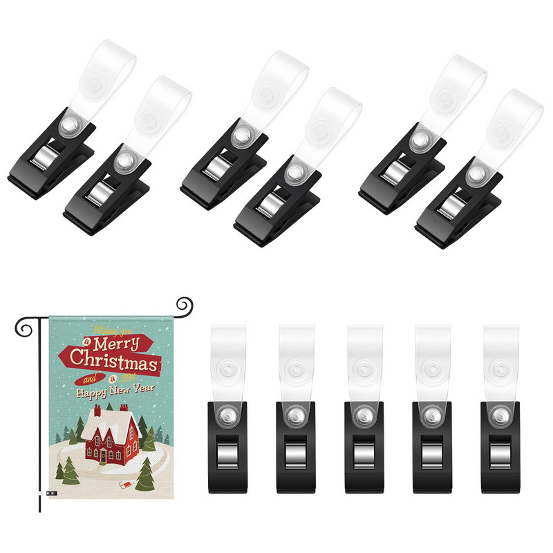 Vėliavos spaustukai Garden Anti Windyard laikiklio laikiklio spaustukas, vėliavos stiebas Vėliavos stovas Guminiai priedai Svoriai Valčių laikikliai Kamščiai