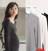 Naiste vabaaja ovaalse kaelusega raseda pluus