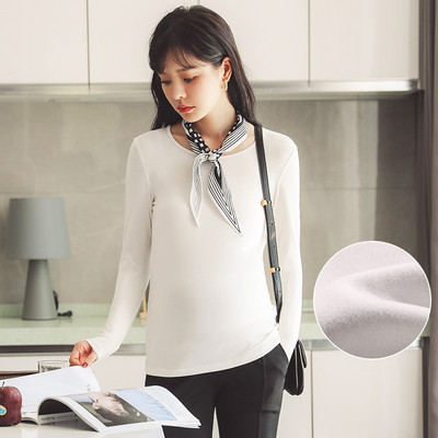 Naiste vabaaja ovaalse kaelusega raseda pluus