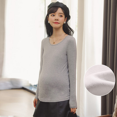 Naiste vabaaja ovaalse kaelusega raseda pluus