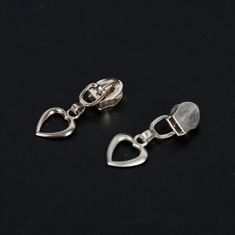 10 komada 5# klizači s patentnim zatvaračem u obliku srca Kompleti za popravak zatvarača Torba za odjeću Ukrasi za šivanje DIY krojački dodaci za šivanje