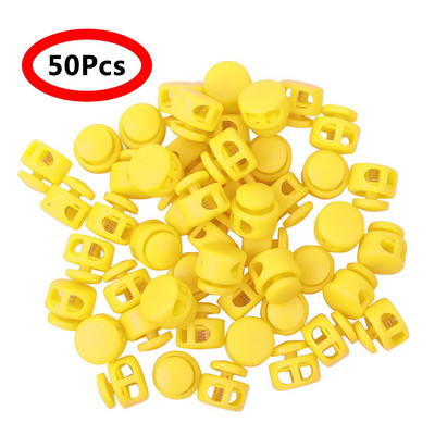 50 tk kahekordse auguga korgid väljas matkaseljakotid juhtmelukud isetegemise teel Paracord kingapael Kinnitage lülitid plastikust vedru otsad USA laos