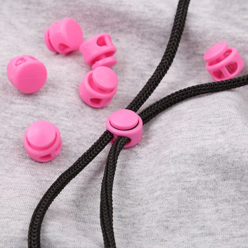 50 tk kahekordse auguga korgid väljas matkaseljakotid juhtmelukud isetegemise teel Paracord kingapael Kinnitage lülitid plastikust vedru otsad USA laos