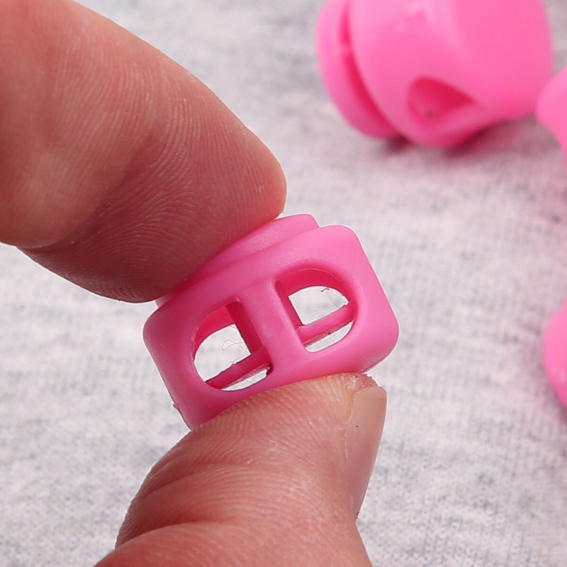 50 tk kahekordse auguga korgid väljas matkaseljakotid juhtmelukud isetegemise teel Paracord kingapael Kinnitage lülitid plastikust vedru otsad USA laos