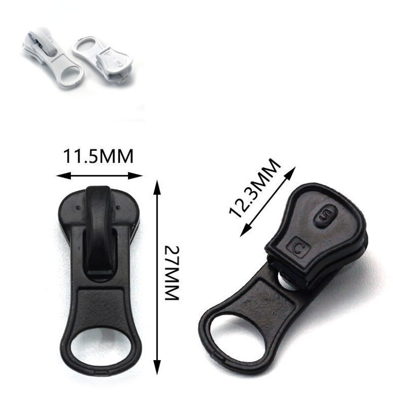 5PCS 5# Instant Zipper Universal Instant Fix Zipper Repair Kit for Replacement Resin Zip Pull Slider Teeth Rescue Направи си сам шиене