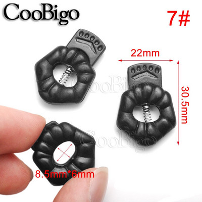 Plastični čep za zaključavanje kabela Opruga Preklopna stezaljka Uže Spojnica Kopča DIY Torba s uzicom Sportska odjeća Šešir Dodatak za vezice Crna 50 kom