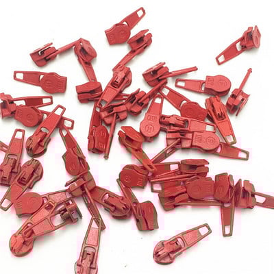 50 tk värvimismetallist tõmblukuga liugur nailontõmbluku jaoks 3#, mitmevärviline 3# nailonist tõmbluku tõmmits, isetegemise õmbluskomplektid