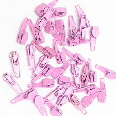 50 tk värvimismetallist tõmblukuga liugur nailontõmbluku jaoks 3#, mitmevärviline 3# nailonist tõmbluku tõmmits, isetegemise õmbluskomplektid