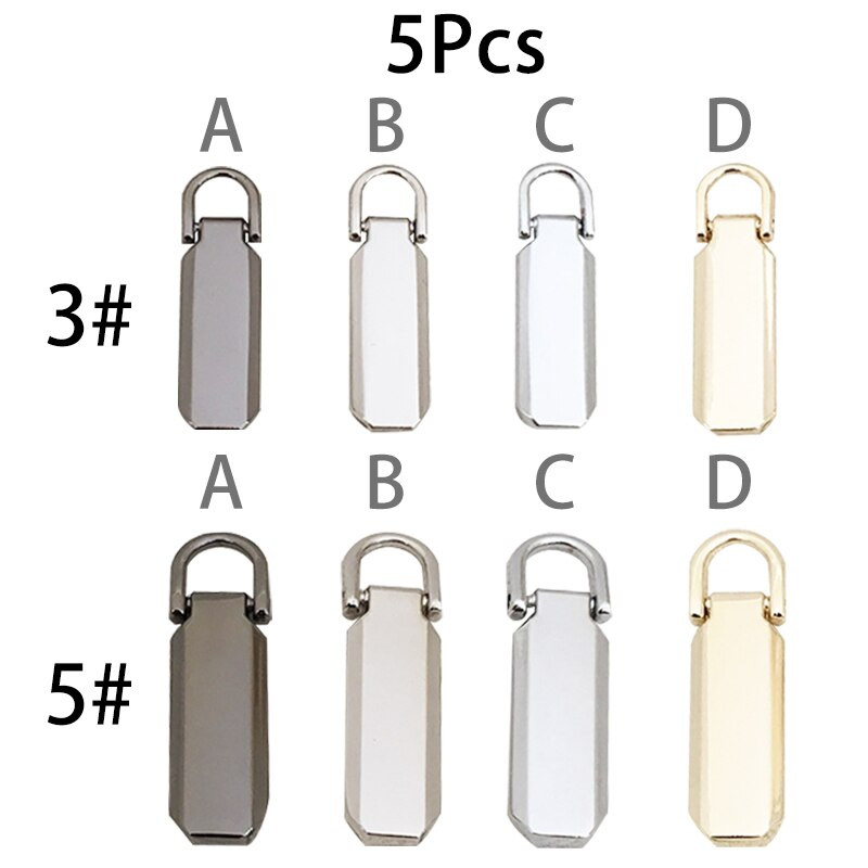 5 bucăți detașabile 3 # 5 # tragătoare de fermoar metalic Fermoare de reparare tragere de fermoar pentru bricolaj cusut artizanat accesorii saci de îmbrăcăminte