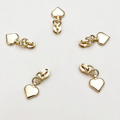 10PCS 3# Heart metalni patentni zatvarač Kompleti za popravak Pull najlonski patentni zatvarač Klizna glava DIY torba za odjeću Šivanje Rukotvorinski dodaci