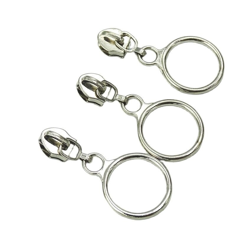 Argintiu auriu Colorat 20 buc 5# Nailon Cerc Fermoar Extractor Accesorii pentru îmbrăcăminte Din aliaj de zinc Extractor pentru bagaje și Textile de casă