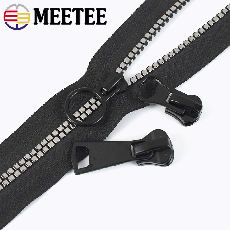 Meetee 10gab 3# 5# 8# 10# 15# Rāvējslēdzēju slīdņi sveķu rāvējslēdzējiem Apģērbi Jaka Rāvējslēdzēji Galvas remonta komplekts DIY šūšanas rāvējslēdzēja slīdnis