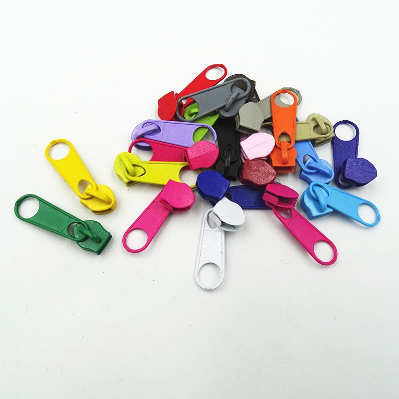 Nailon cu fermoar tractor canapea saltea cort bagaje alb-negru panou lung fara blocare slider 5# 50 buc