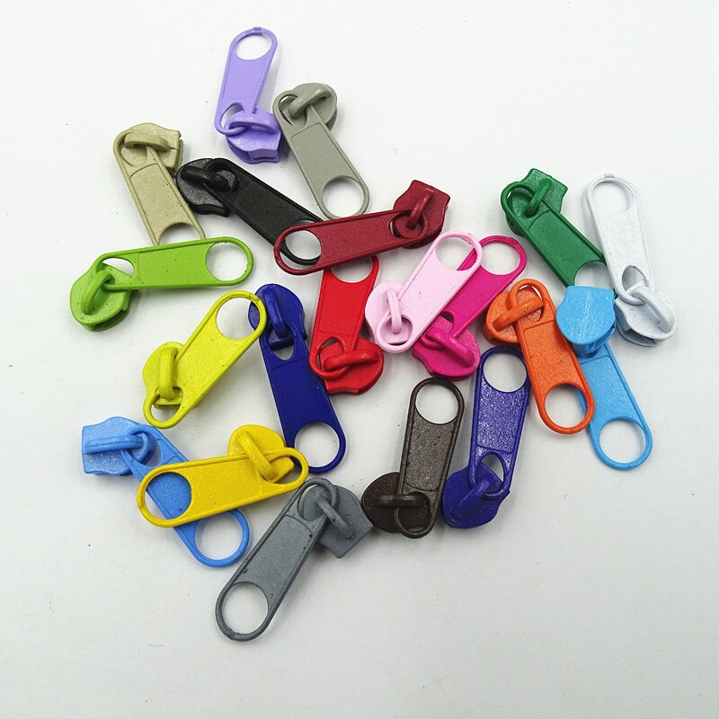 Nailon cu fermoar tractor canapea saltea cort bagaje alb-negru panou lung fara blocare slider 5# 50 buc