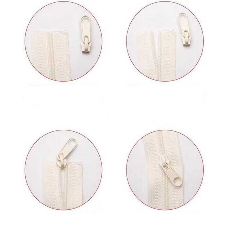 Nailon cu fermoar tractor canapea saltea cort bagaje alb-negru panou lung fara blocare slider 5# 50 buc