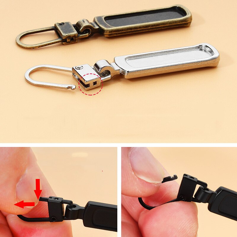 5 τμχ Μεταλλικό φερμουάρ, αφαιρούμενη καρτέλα, επισκευή κάτω μπουφάν τσάντα παπούτσια με μικρή τρύπα Ειδικά αξεσουάρ με φερμουάρ