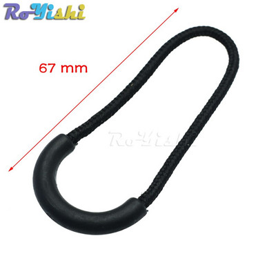 10 vnt./pak. Užtrauktukas užtraukia laido galus dirželis Lariat juodas drabužių priedams