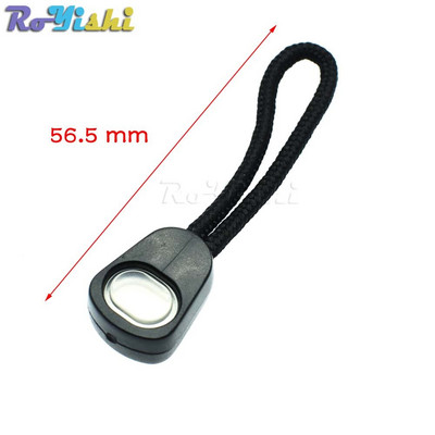 10 vnt./pak. Užtrauktukas užtraukia laido galus dirželis Lariat juodas drabužių priedams