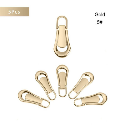 Κιτ επισκευής αποσπώμενων φερμουάρ 5 τμχ Μεταλλικά φερμουάρ Puller Quilting τσάντες ρούχων Χειροποίητα κιτ επισκευής DIY Handmade Crafts Supplies