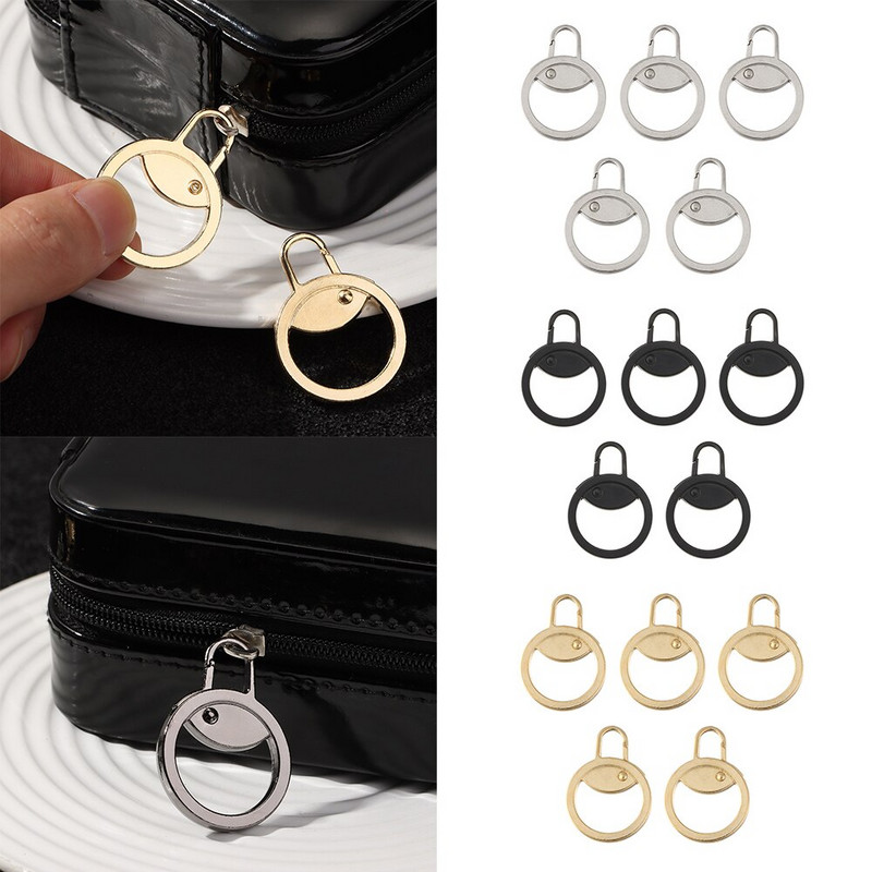 Κιτ επισκευής αποσπώμενων φερμουάρ 5 τμχ Μεταλλικά φερμουάρ Puller Quilting τσάντες ρούχων Χειροποίητα κιτ επισκευής DIY Handmade Crafts Supplies