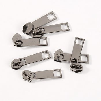 10Pcs #5 Sliders Zipper Pull Metal Zipper Head Επισκευή τσάντες ρούχων DIY Replace Kit Αξεσουάρ