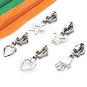 10 ks strieborný zips s automatickým zámkom, 5# univerzálny kovový zipsový posúvač na šitie odevov, doplnkov, krajčírskeho kabáta a dekorácie