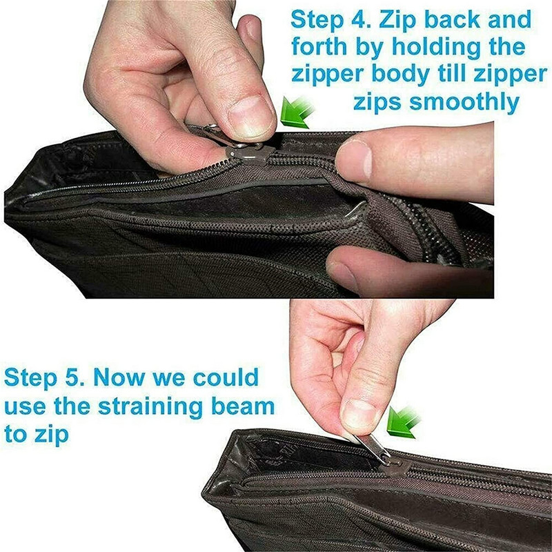 Kit de reparare a fermoarului Blocare automată Instrumente universale de înlocuire a fermoarului instant Salvare a dinților Fixare glisoare pentru fermoar pentru haine Geanta Pantofi