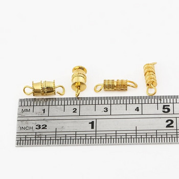 10 τεμ. Κύλινδροι συνδετήρες πόρπες κλειστές βιδωτές αγκράφες για DIY κοσμήματα κολιέ Βραχιόλι κατασκευής συνδετήρες Αξεσουάρ διακόσμησης