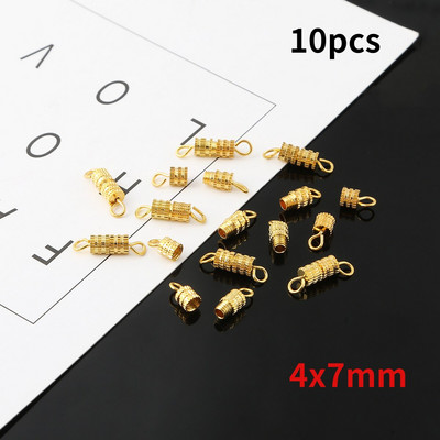 10 tk silindrilised kinnitused pandlad suletud kruviklambrid ehete jaoks kaelakee käevõru pistikute tegemine kaunistustarvikud