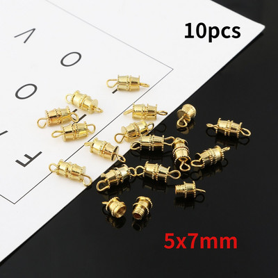 10 tk silindrilised kinnitused pandlad suletud kruviklambrid ehete jaoks kaelakee käevõru pistikute tegemine kaunistustarvikud