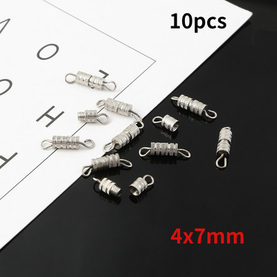 10 tk silindrilised kinnitused pandlad suletud kruviklambrid ehete jaoks kaelakee käevõru pistikute tegemine kaunistustarvikud