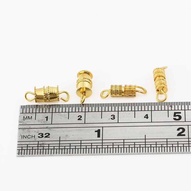 10 tk silindrilised kinnitused pandlad suletud kruviklambrid ehete jaoks kaelakee käevõru pistikute tegemine kaunistustarvikud