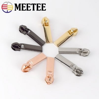 100 τμχ συρόμενες φερμουάρ Meetee για 5# Nylon φερμουάρ για κάτω τσάντες τσέπης με φερμουάρ Κιτ επισκευής εξολκέα κεφαλής DIY Αξεσουάρ ραπτικής