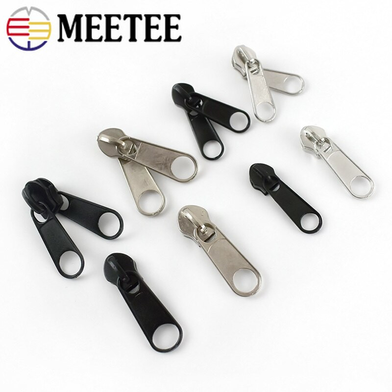 10 ks 3# 5# 8# 10# Zipsový posúvač na nylonové zipsy, batoh, tašku, bundu, oblečenie, sťahovák na zips, sada na opravu šitia, DIY príslušenstvo