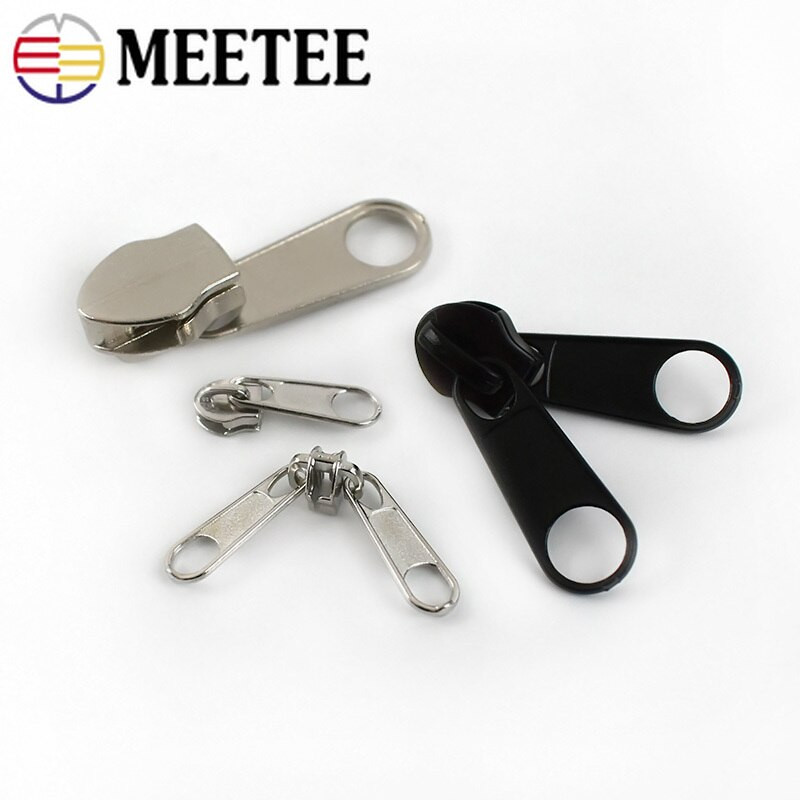 10 ks 3# 5# 8# 10# Zipsový posúvač na nylonové zipsy, batoh, tašku, bundu, oblečenie, sťahovák na zips, sada na opravu šitia, DIY príslušenstvo