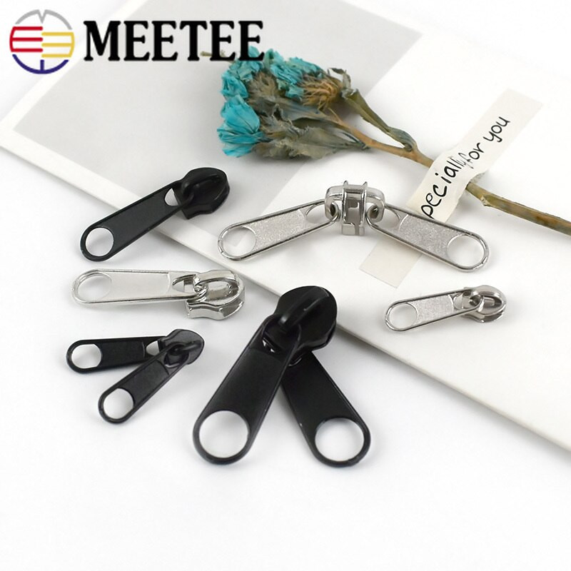 10 ks 3# 5# 8# 10# Zipsový posúvač na nylonové zipsy, batoh, tašku, bundu, oblečenie, sťahovák na zips, sada na opravu šitia, DIY príslušenstvo