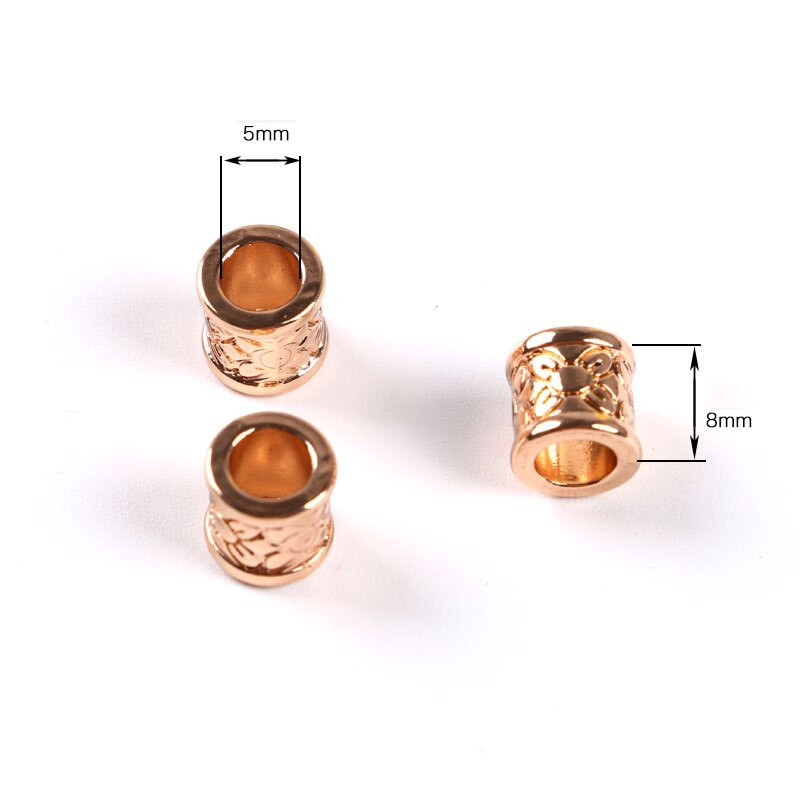 Cilindru scurt, rotund de 8 mm, dop de flori în relief, frânghie, capete de cablu, capac, șnur, clemă, accesorii pentru șiretul pantofilor