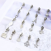 10 ks kovových zipsov s ťahacou hlavou 5# strieborný zipsový posúvač, automatický zámok pre DIY šitie, látkové dekorácie, tašky, remeslá, príslušenstvo, krajčírske náradie