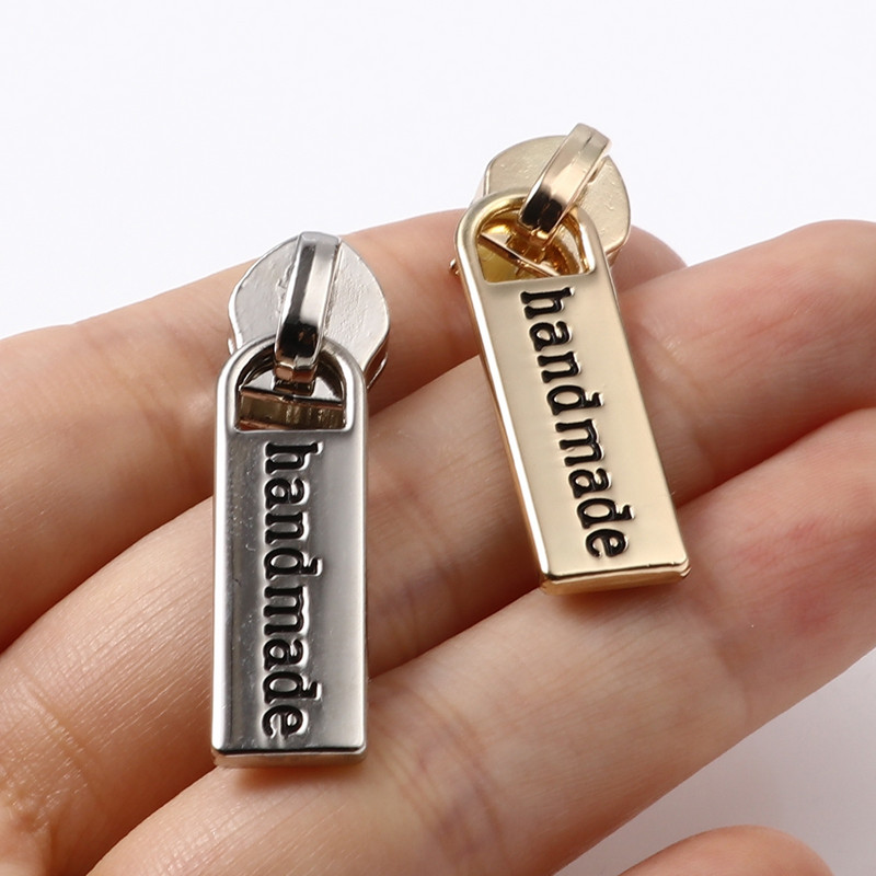 5 bucăți 3.7x1cm glisoare cu fermoar lucrate manual pentru fermoar din nailon pentru îmbrăcăminte fermoar cap sac de tragere kituri de reparare fermoar accesorii de cusut bricolaj