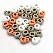 Baltas 20 mm plastikinio laido užrakto reguliatorius, vienos skylės jungiklis, skirtas įvairiems tinkamiems virviniams kamščiams Drabužių batų raištėms „pasidaryk pats“ Crafts-10