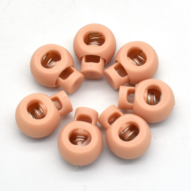 Baltas 20 mm plastikinio laido užrakto reguliatorius, vienos skylės jungiklis, skirtas įvairiems tinkamiems virviniams kamščiams Drabužių batų raištėms „pasidaryk pats“ Crafts-10