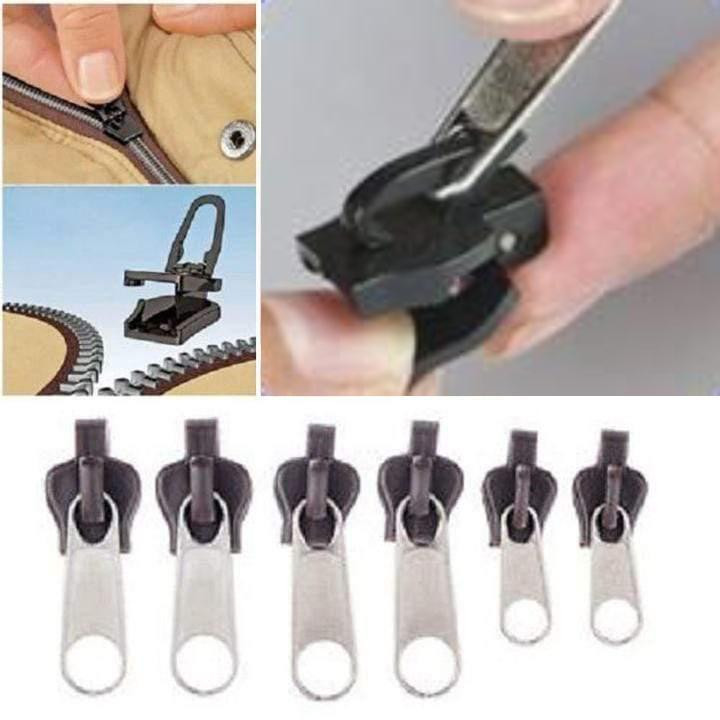 6 τμχ Universal Instant Fix Zipper 3 Sizes Repair Kit Replacement Zip Sliding Teeth Rescue Νέα σχεδίαση Φερμουάρ ραψίματος φερμουάρ For Se