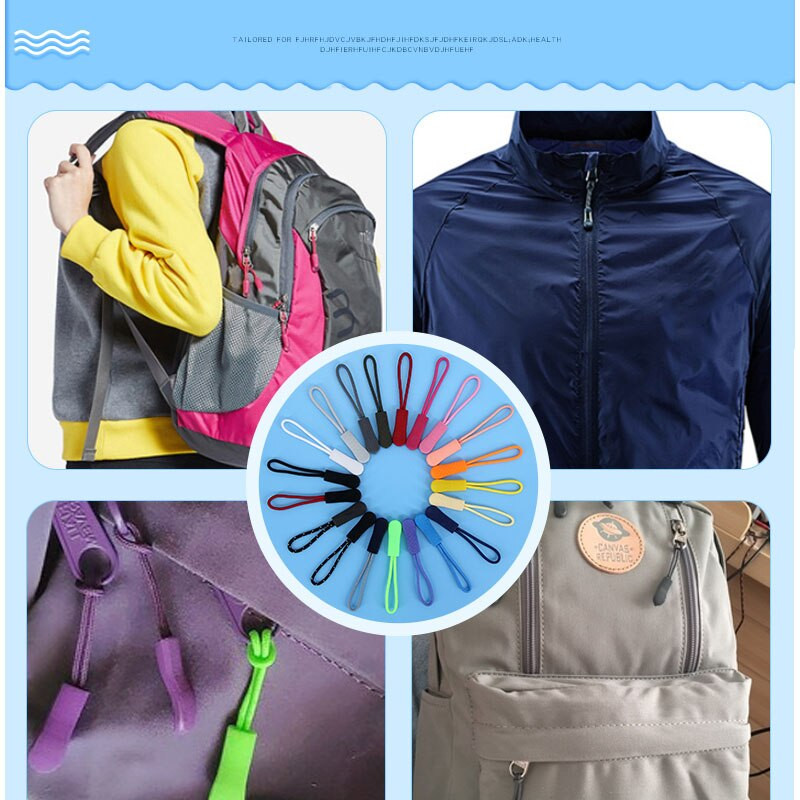 10 ks zipsový sťahovák farebný lano zipsový sťahovák na oblečenie taška taktický batoh príslušenstvo zips hlavový popruh laro posúvač