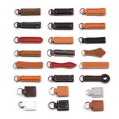 2 τμχ Δερμάτινο φερμουάρ Κεφαλή έλξης Ανθεκτικό σακίδιο πλάτης Αξεσουάρ ένδυσης Πολύχρωμο κορδόνι έλξης φερμουάρ DIY Ράψιμο ένδυσης