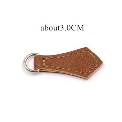 2 τμχ Δερμάτινο φερμουάρ Κεφαλή έλξης Ανθεκτικό σακίδιο πλάτης Αξεσουάρ ένδυσης Πολύχρωμο κορδόνι έλξης φερμουάρ DIY Ράψιμο ένδυσης