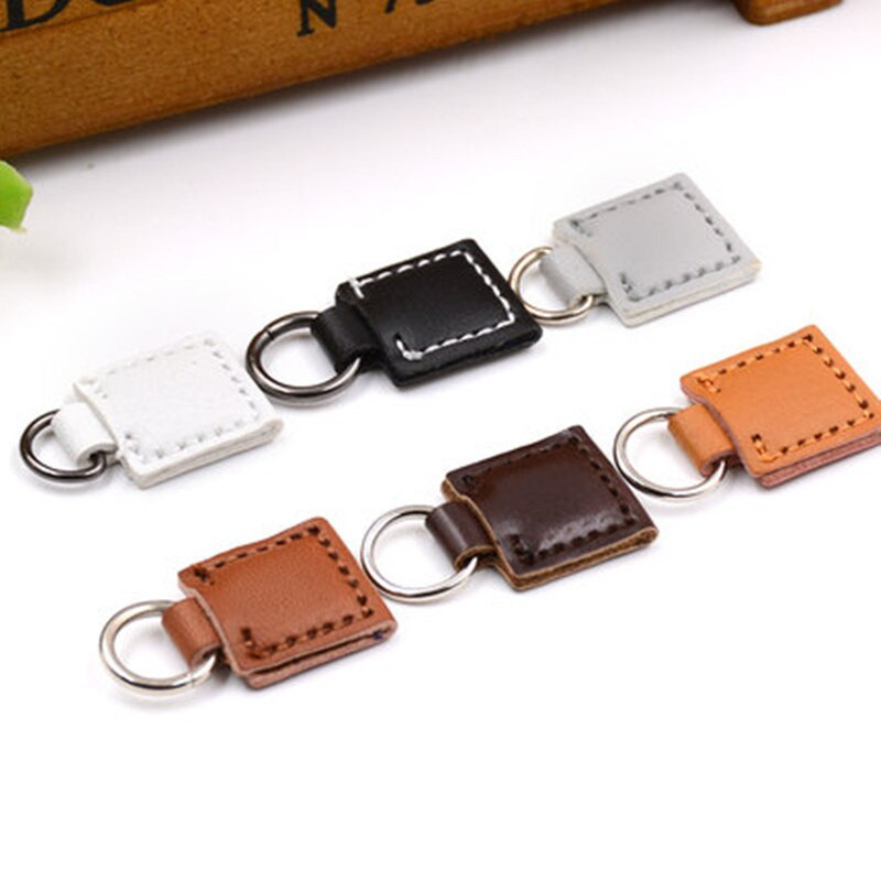 2 τμχ Δερμάτινο φερμουάρ Κεφαλή έλξης Ανθεκτικό σακίδιο πλάτης Αξεσουάρ ένδυσης Πολύχρωμο κορδόνι έλξης φερμουάρ DIY Ράψιμο ένδυσης