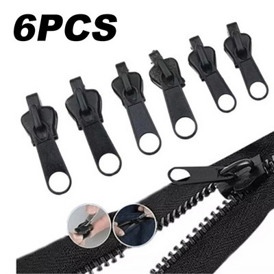 6 TK universaalne tõmblukk, koheselt fikseeritav tõmblukk, rõivaste õmblemine, asendustõmblukuga liugurid SML 3 suuruses fikseeritud tõmblukk