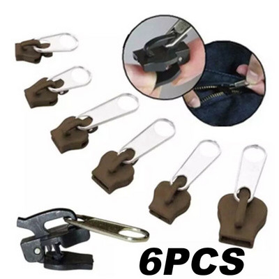 6 TK universaalne tõmblukk, koheselt fikseeritav tõmblukk, rõivaste õmblemine, asendustõmblukuga liugurid SML 3 suuruses fikseeritud tõmblukk