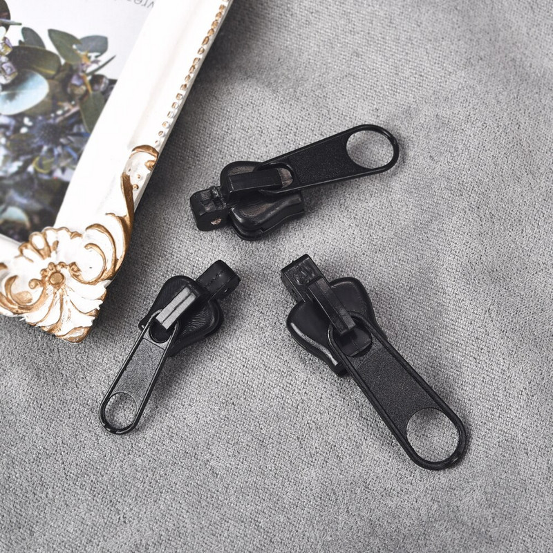 6 TK universaalne tõmblukk, koheselt fikseeritav tõmblukk, rõivaste õmblemine, asendustõmblukuga liugurid SML 3 suuruses fikseeritud tõmblukk